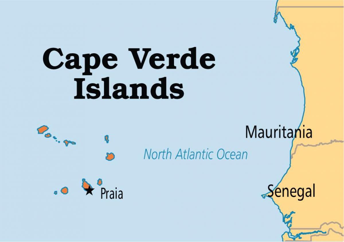 خريطة خريطة تبين جزر الرأس الأخضر